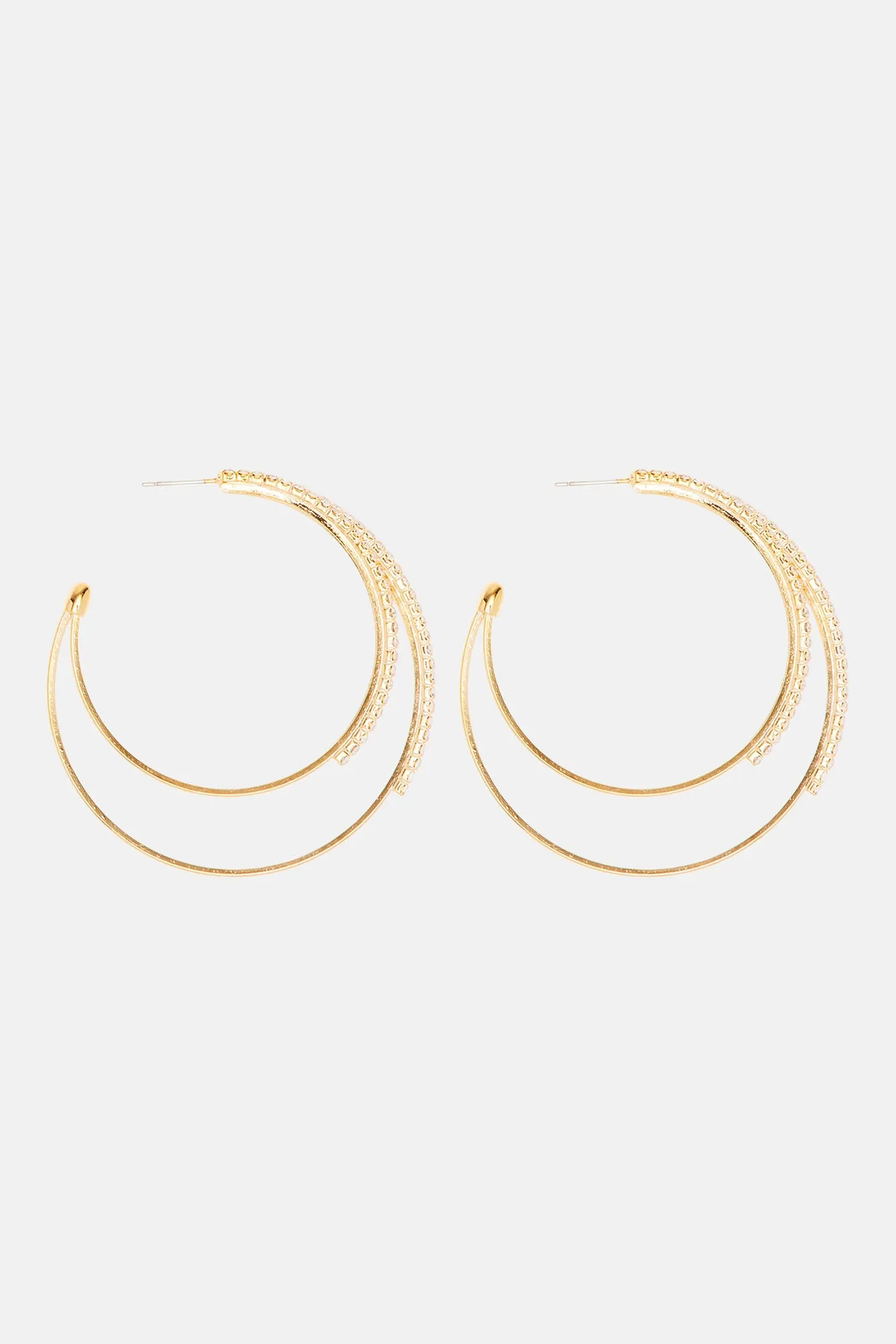 5 Star Dinner Hoop Earrings - Gold