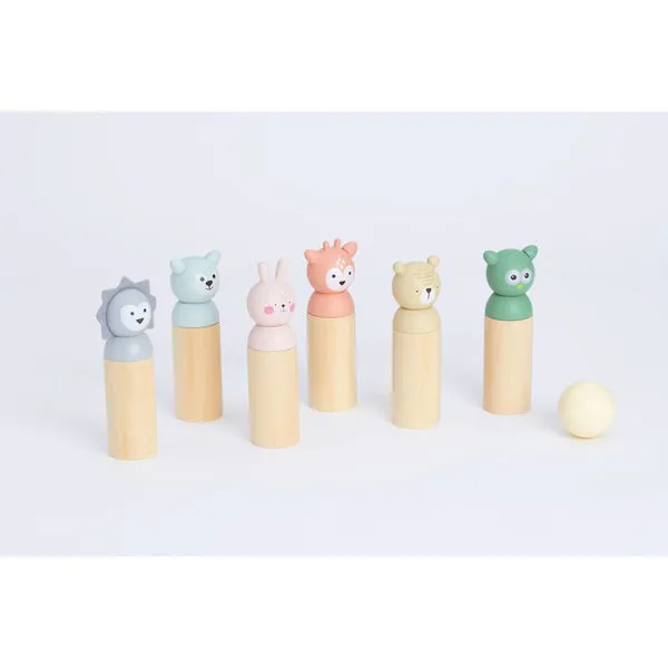 Bubble Wooden Animal Bowling Set