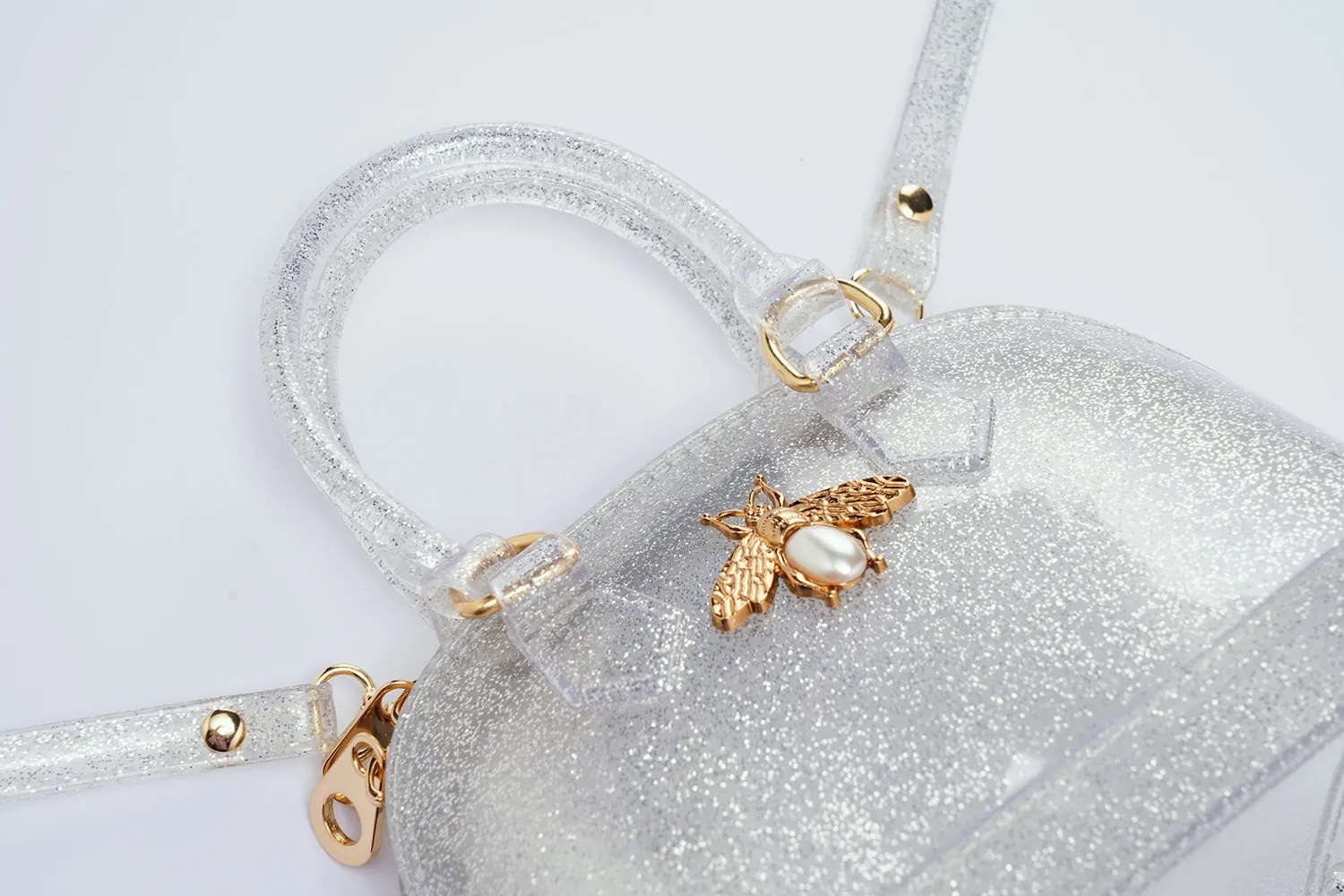 Gold Bee Jelly Bowling Bag - Silver