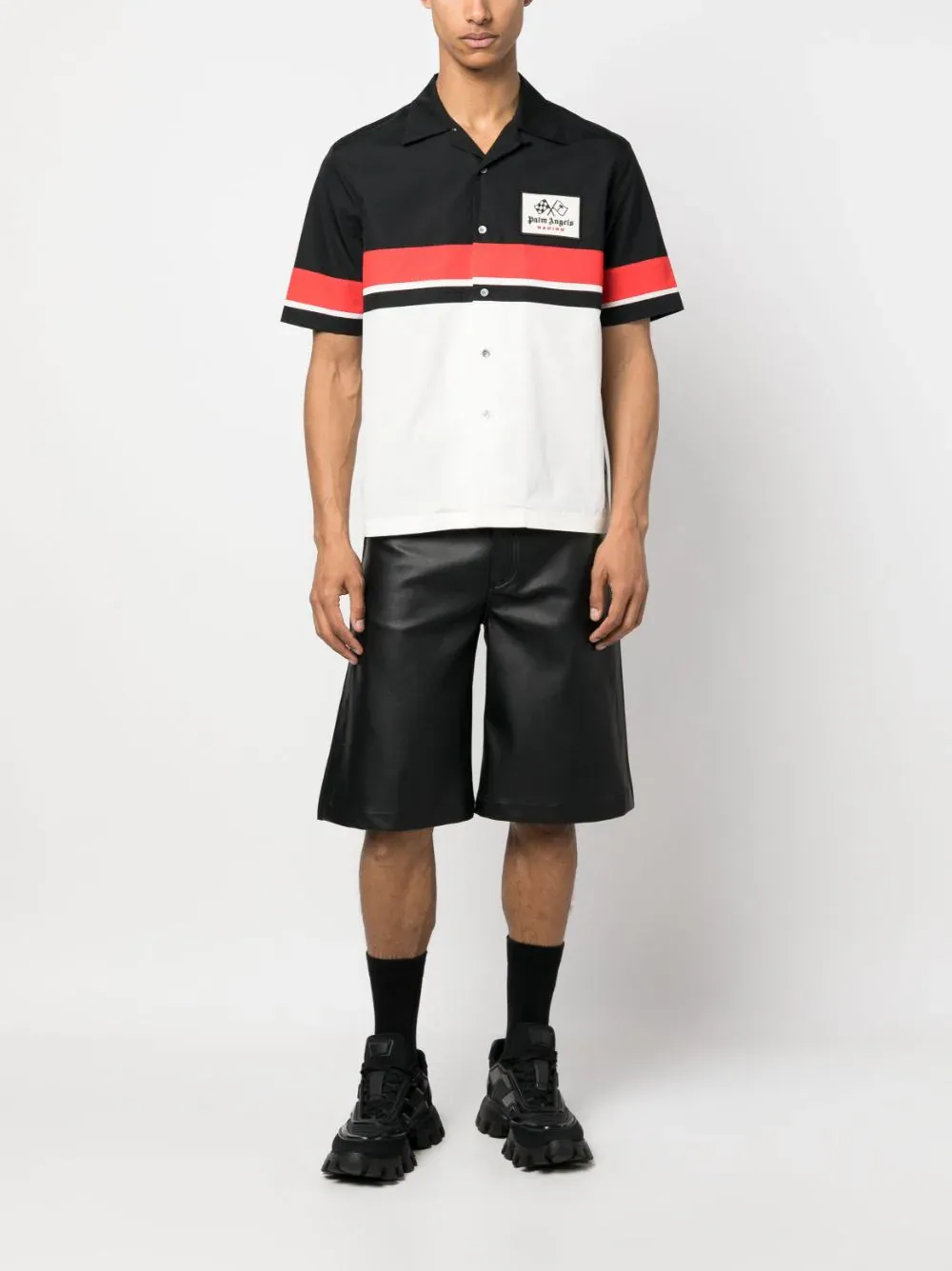Palm Angels X Moneygram Haas F1 Team Racing Bowling Shirt