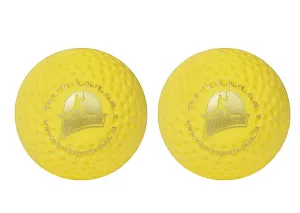 Whack Bowling Machine Ball - Smaller Dimples - High Bounce Regular Weight - Pink/Yellow
